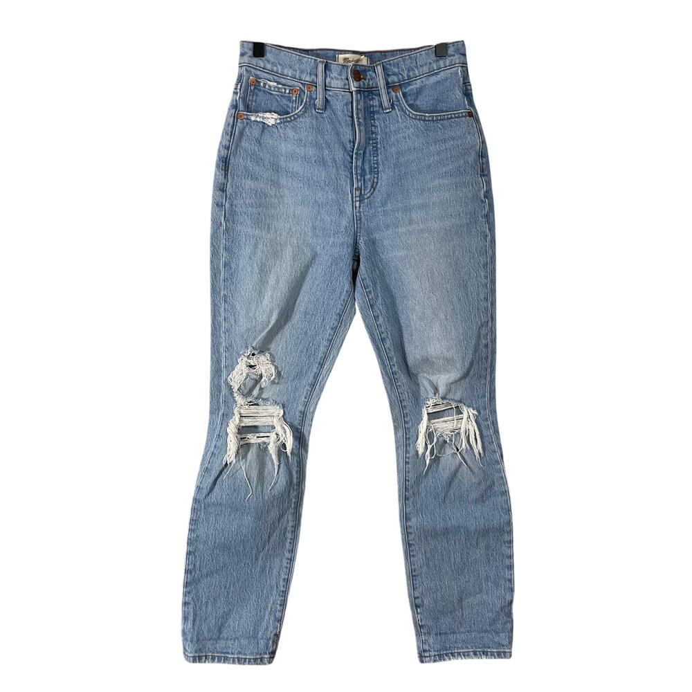 Madewell Perfect Vintage Women's High Rise Distressed Jeans - Size 27 - Tapered